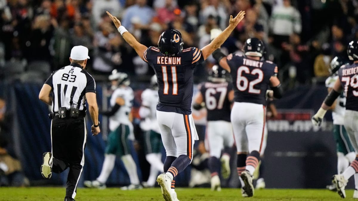 Case Keenum conduce Bears la victoria dominantă de 27‑7 împotriva Eagles în Monday Night Football